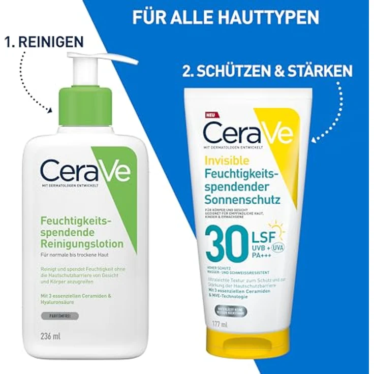 CeraVe Sonnenschutz Körper Lotion mit 24h Feuchtigkeit, SPF 30, 177 ml – Bild 11