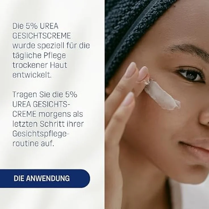 Eubos Urea Intensive Care I 5% Urea Gesichtscreme - Intensive Feuchtigkeitspflege für trockene, spannende Haut - Beruhigend und glättend - 50ml – Bild 5