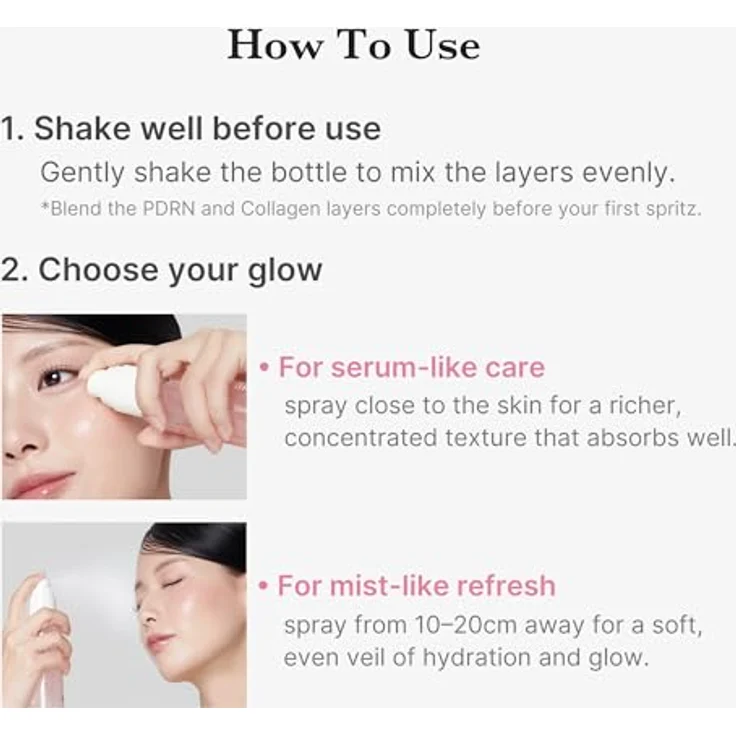 Medicube PDRN Pink Collagen Glow Jelly Mist Serum 100ml – Glow Jelly Mist Spray mit Niacinamide, Hyaluronsäure & Kollagen für intensive Hydration und strahlenden Glow – Bild 7