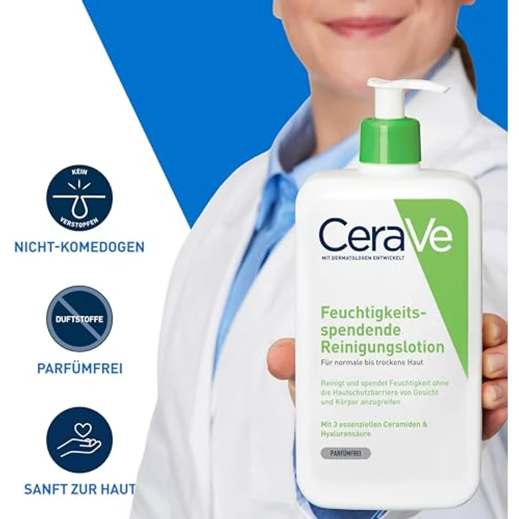 CeraVe feuchtigkeitsspendende Reinigungslotion Reinigungslotion 236 ml mit reinigender Wirkung – Bild 3
