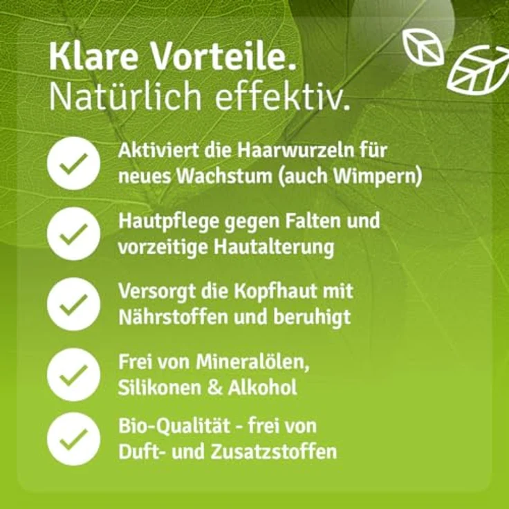 Casida Bio Rizinusöl 50ml - 100% Rein, Kaltgepresst, Für Wimpern, Augenbrauen, Haare, Bart, Nägel - Vegan, Glasflasche mit Pumpe – Bild 4
