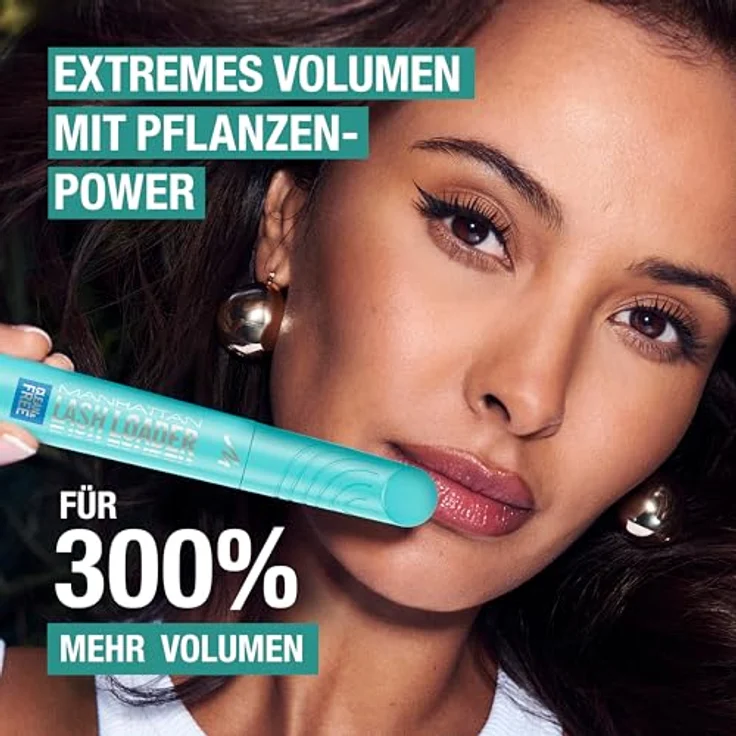 Manhattan Clean and Free Lash Loader Mascara 99T, Volumen-Mascara mit bis zu 300 % mehr Volumen und pflegenden Inhaltsstoffen – Bild 3
