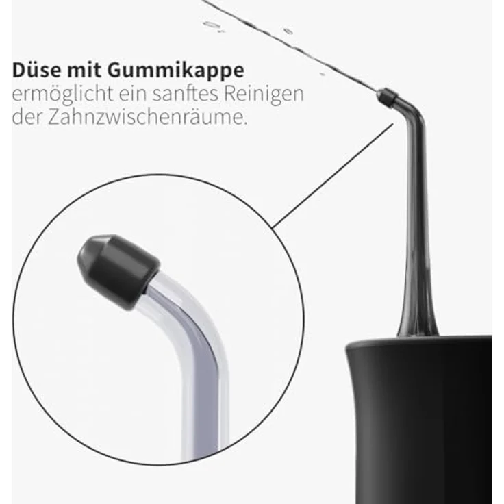 Zahnheld® Ersatzdüsen Sensitiv für Munddusche Aquadent, sanfte Gummi-Spitze für empfindliche Zähne und Zahnfleisch – Bild 3