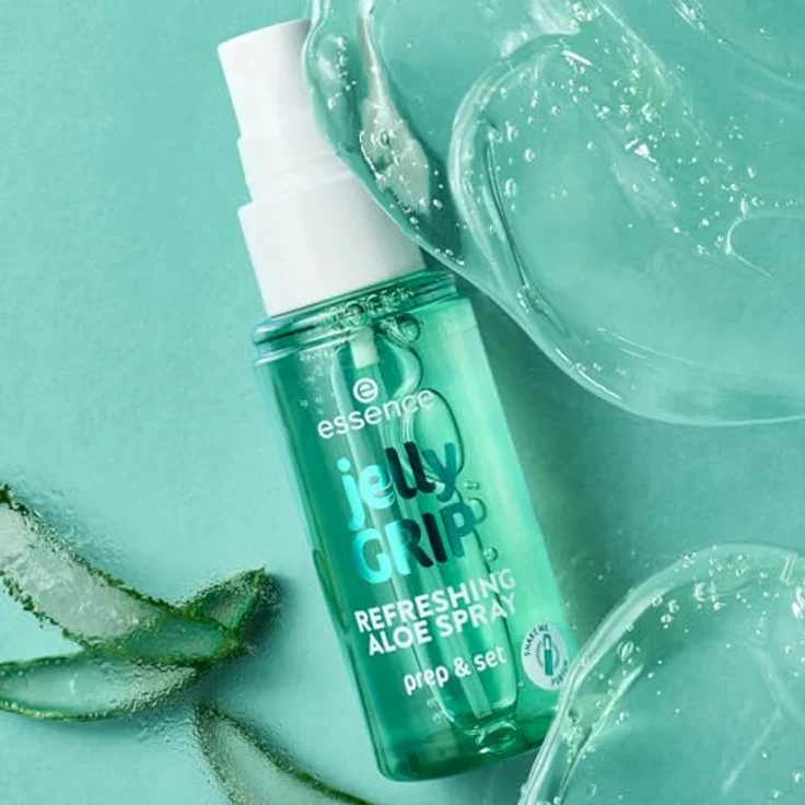 essence jelly GRIP REFRESHING ALOE SPRAY Fixing Spray, Gel-zu-Mist-Formel für Feuchtigkeit und strahlendes Finish – Bild 6