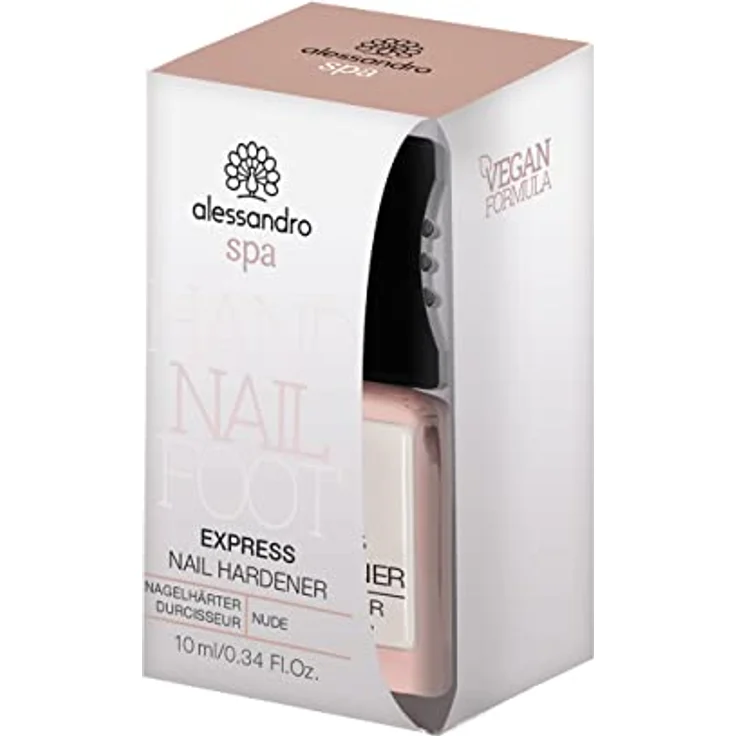 alessandro Nagellack - Nagelhärter - EXPRESS NAIL HARDENER NUDE - stärkt und stabilisiert brüchige und dünne Nägel - 10ml – Bild 2