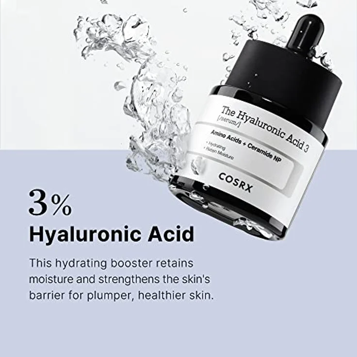 Cosrx Hyaluronic Acid 3, intensives Gesichtshydratationsserum, 20 ml, spendet Feuchtigkeit und regeneriert die Haut – Bild 2