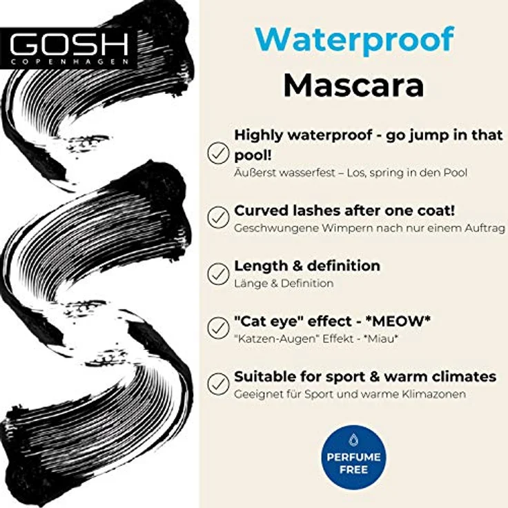 Catchy Eyes Wimperntusche Waterproof #001-Black 8 ml – Bild 3