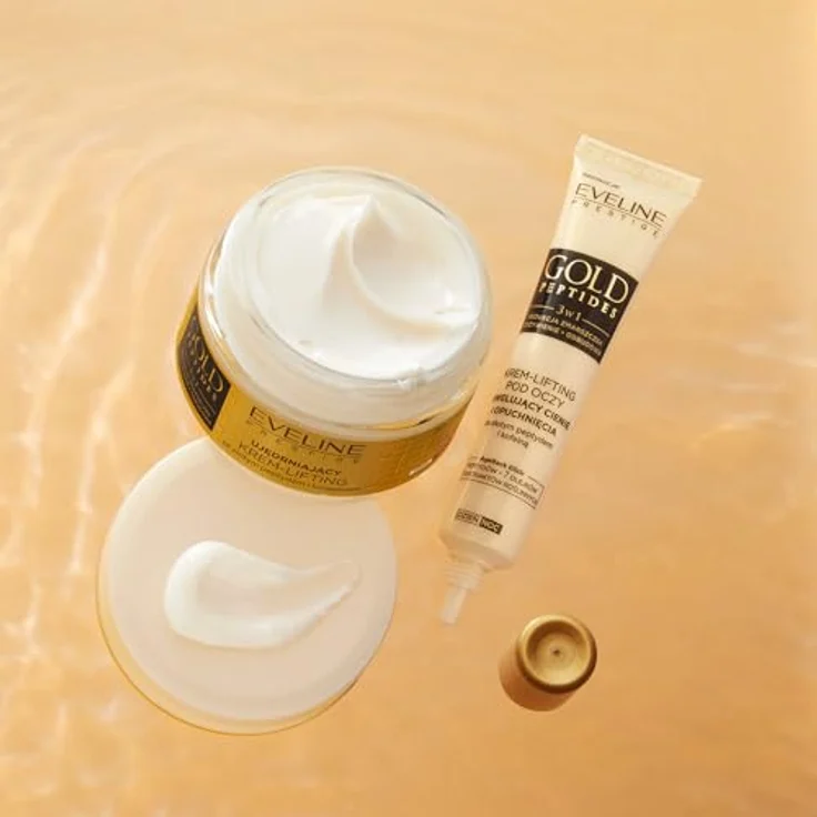 Eveline Cosmetics Gold Peptides Lifting Augencreme, mit kolloidalem Gold und Ceramiden zur Faltenreduzierung und Aufhellung, 15 ml – Bild 4