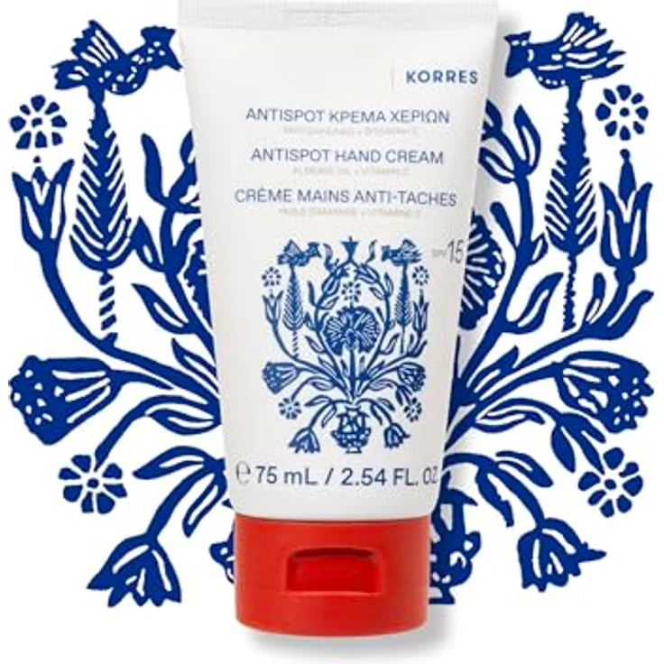 KORRES ALMOND OIL & VITAMIN C Anti-Spot Handcreme SPF 15, gegen Pigmentflecken, vegan, 75 ml – Bild 2