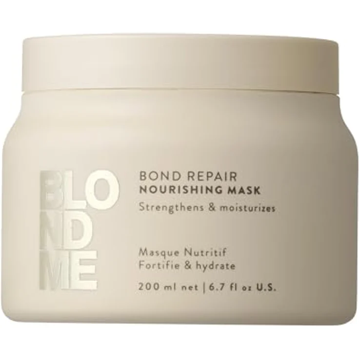 Schwarzkopf Professional BLONDME Bond Repair Nourishing Mask Haarmaske Glättend, Hydratisierend Und Weichmachend 200 ml, für Blondes Haar – Bild 1