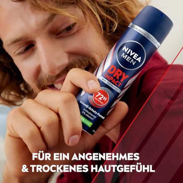 Nivea Men Dry Impact Deo Spray, 72h Antitranspirant ohne Alkohol, frischer maskuliner Duft (150 ml) – Bild 3
