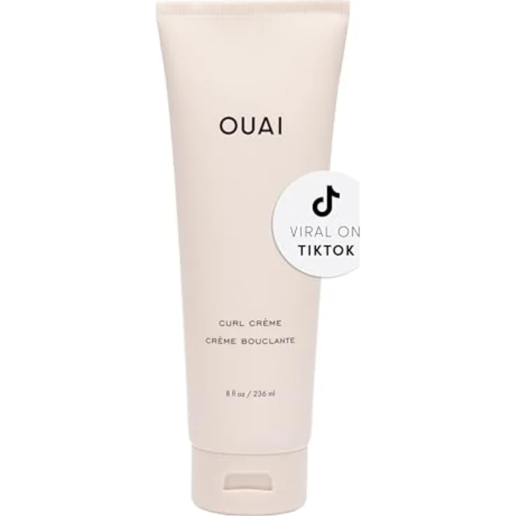 OUAI Curl Crème, Lockencreme mit Chia- & Leinsamenöl, silikonfrei, 236ml – Definiert & hydratisiert Locken, bändigt Frizz & schützt vor Luftfeuchtigkeit