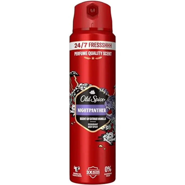 Old Spice Nightpanther Deospray für Männer, 150 ml, Duft in Parfumqualität, 24/7 Frische, ohne Aluminiumsalze – Bild 1
