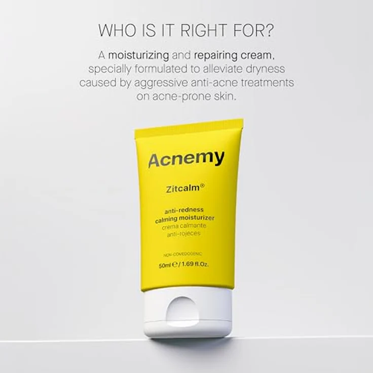 Acnemy Zitcalm Moisturizer, Beruhigende Gesichtscreme gegen Hautirritationen, 50 ml – Bild 5