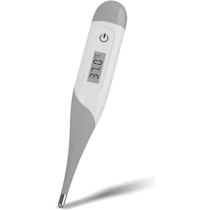 Pulox DT-15 Digitales Fieberthermometer - Flexible Spitze, präzise Messung mit LCD-Display und akustischem Signal, für alle Altersgruppen