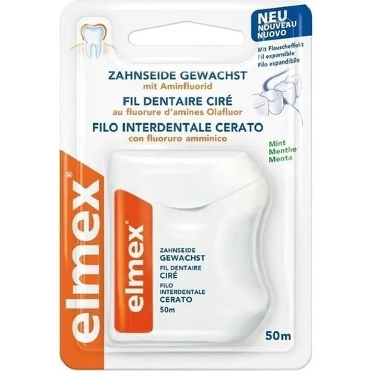 Elmex Zahnseide gewachst 6er Pack 6 x 50 m Zahnseide/Flosser – Bild 2