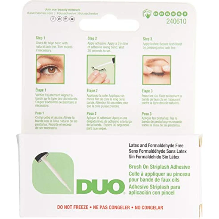 Ardell DUO Brush on Adhesive with Vitamins A, C & E Wimpernkleber für künstliche Wimpern mit Vitamin A, C & E, das Original für perfekte lashes, 5 g – Bild 3