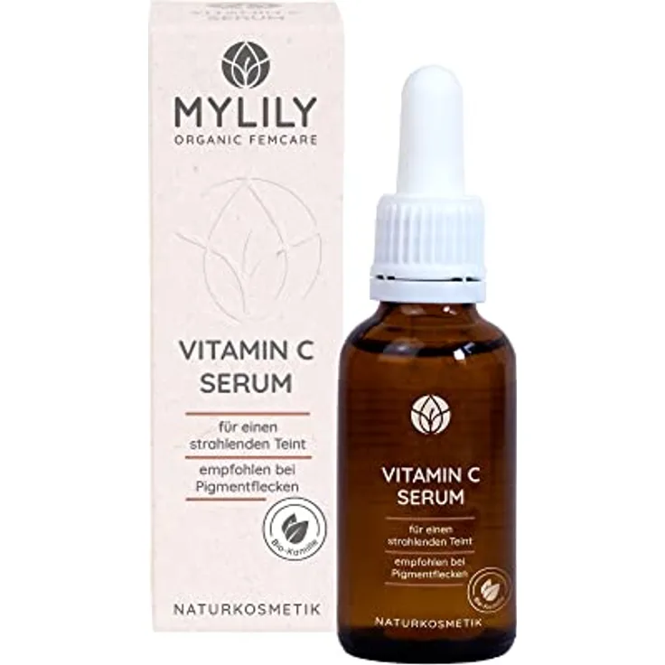 MYLILY Vitamin C Serum 10% | Natürlich & vegan | 30 ml Vitamin C Gesicht Pflege | Serum bei Pickel und Hautunreinheiten | Für viele Hauttypen geeignet