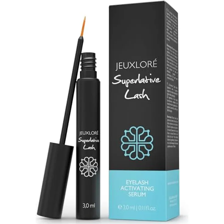 JEUXLORÉ Superlative Lash Wimpernserum & Augenbrauen Serum, 3 ml - Testsieger für besseres Wachstum von Wimpern & Brauen, dermatologisch getestet, tierversuchsfrei