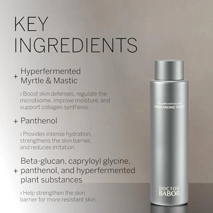 BABOR DOCTOR Rebalancing Toner | Ausgleichendes Gesichtswasser für trockene Haut mit 7.5% Aminosäure | Hydratisiert & regeneriert | Mit BIOGEN PLANT EXTRACT | vegan | 200ml – Bild 3