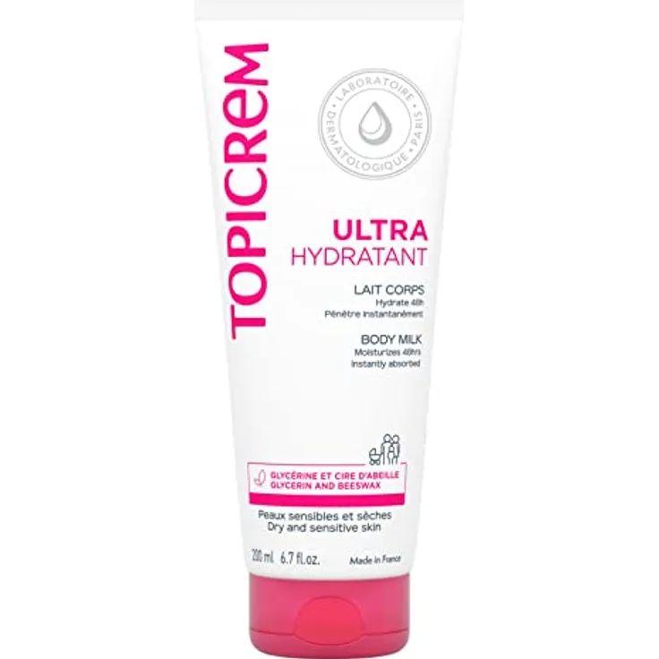 Topicrem Essentials Ultra-Moisturizing Body Milk 200ml, feuchtigkeitsspendende Körpermilch für vitale und strahlende Haut