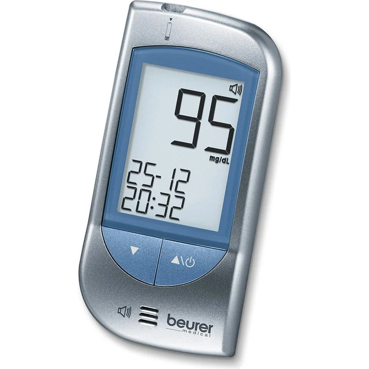 Beurer GL34 Blutzuckermessgerät mit integriertem Sprachfunktion, mg/dl, 1 Stück