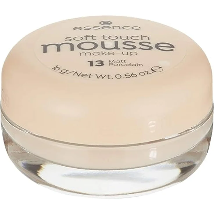 essence soft touch mousse make-up, Make Up, Foundation, Nr. 13 matt porcelain, nude, für Mischhaut, weichzeichnend, mattierend, matt, natürlich, vegan, ohne Parfüm, ohne Alkohol (16g) – Bild 3