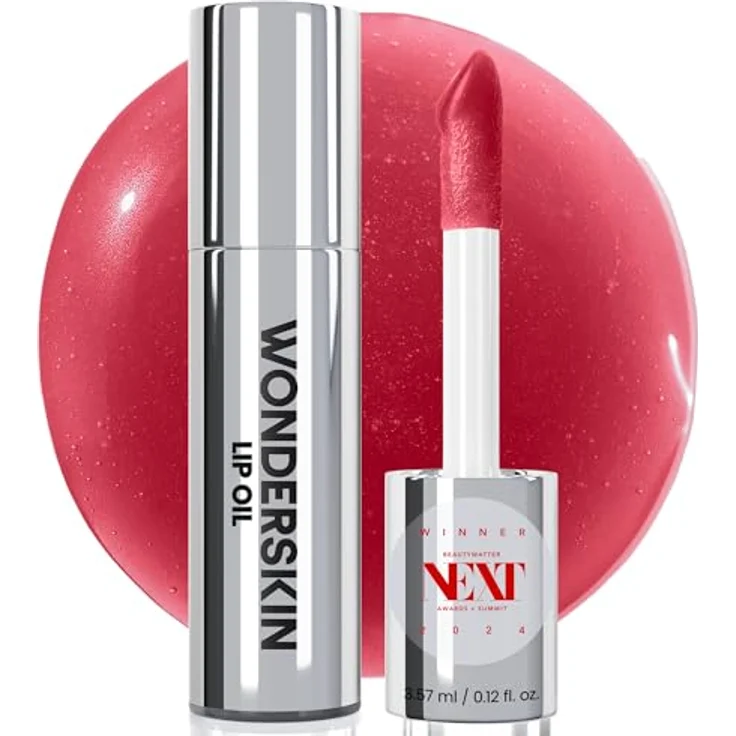 Wonderskin Lip Rehab Serum Oil, Getöntes Lippenöl mit roter Tönung, feuchtigkeitsspendend und pflegend für trockene Lippen (Amour) – Bild 1
