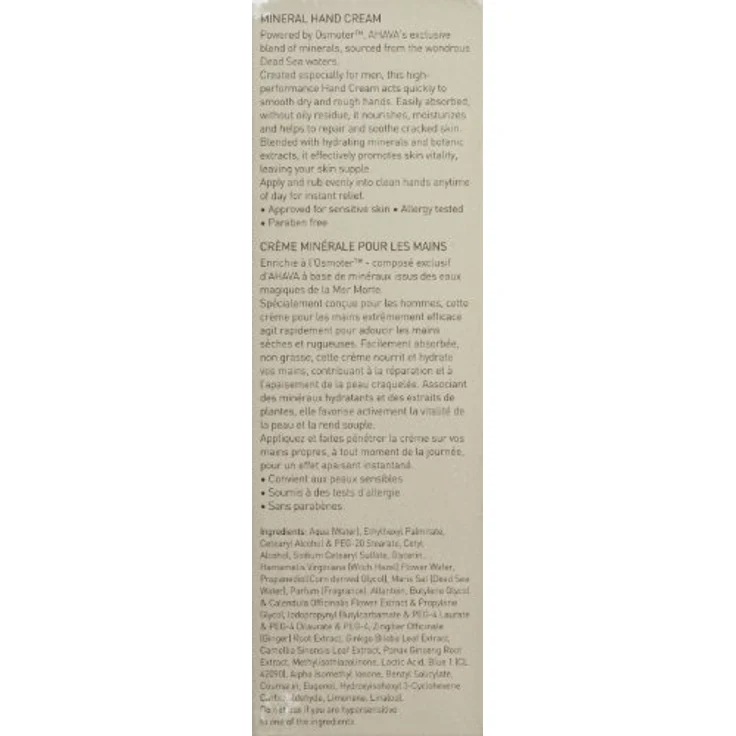 AHAVA Time To Energize - Men Mineral Hand Cream 100 ml – Bild 2