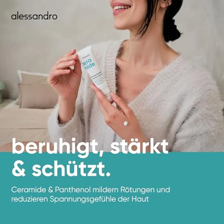 alessandro Ceramide Strong Barrier Hand Cream, regenerierende Handcreme mit Ceramiden & Panthenol, stützt die Hautbarriere, 50ml, vegan – Bild 3