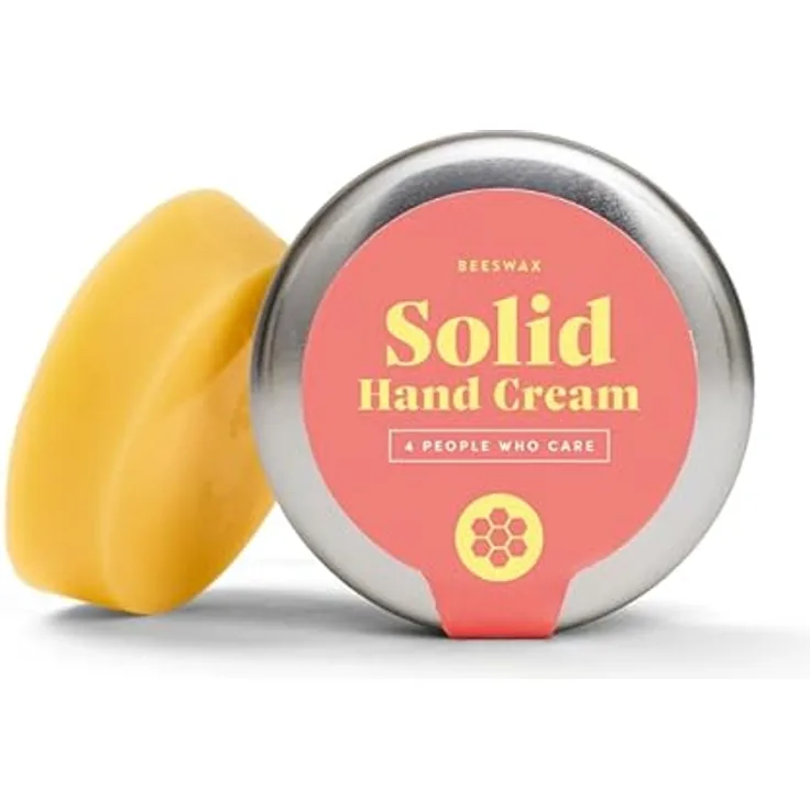 4peoplewhocare Handcreme Bio 30g - "Daumenschmaus" - Feste Hand Creme für trockene und rissige Hände - Aloe Vera, Bienenwachs, Olivenöl - Zertifizierte Naturkosmetik (Dose)
