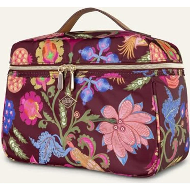 Oilily Cocos Beauty Case, Kosmetiktasche in Tawny Port mit Spiegel, geräumigem Hauptfach und robustem Design – Bild 3