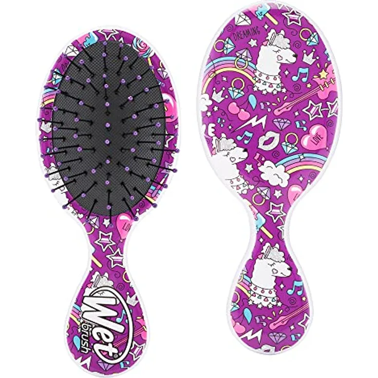 WetBrush Mini Happy Hair UltraSoft Bristles Travel Perfect Brush Suitable for All Hairtypes Mermaids & Unicorns