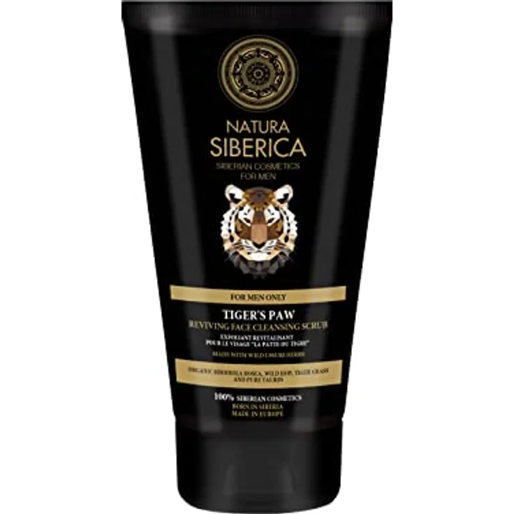Natura Siberica Tiger's Paw Reviving Gesichtsreinigungspeeling für Männer, 150 ml - Revitalisierende Reinigung mit Tiger's Paw Extrakt