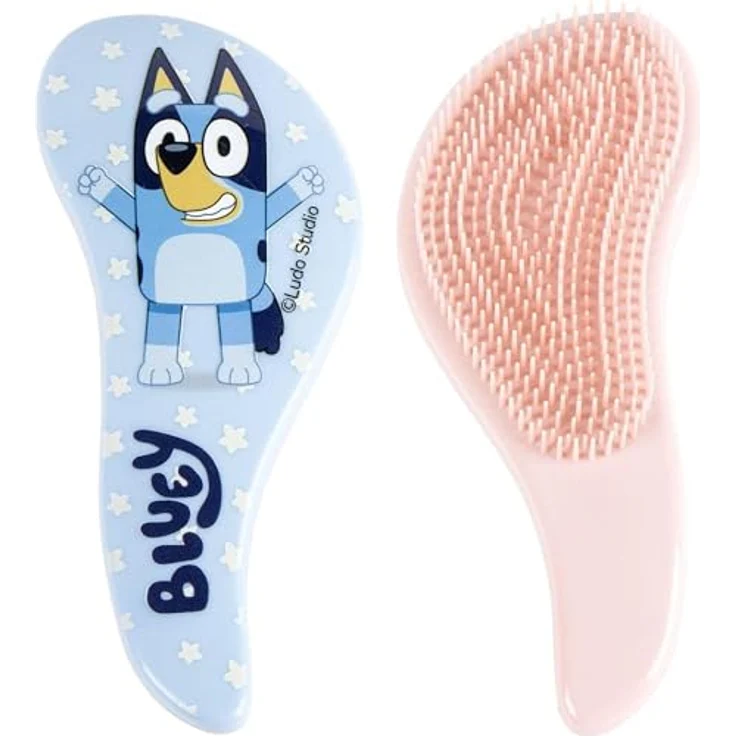 Cerda Bluey Haarbürste, Kinder Entwirrbürste Detangler für schonendes Kämmen, blau – Bild 1