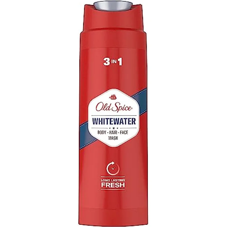 Old Spice Whitewater Duschgel und Shampoo Für Männer 400 ml, 3-in-1 Körper-Haar-Gesichtsreinigung, Lang Anhaltend Frisch