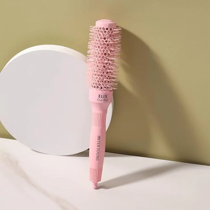 Sister Young ELIX NV-32 Rundbürste, keramische Stylingbürste mit 32 mm Durchmesser und antistatischen Borsten für voluminöse Frisuren – Bild 5