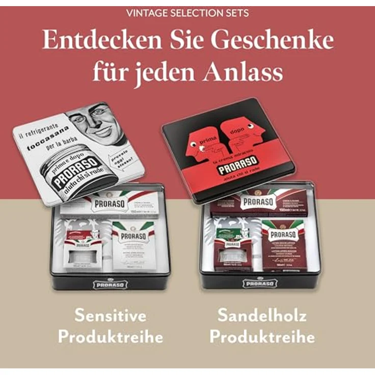 Proraso Vintage Selection Toccasana x3 Weiss Sensitive inkl. Rasiercreme, Rasierseife, Pflegebalm – Bild 4