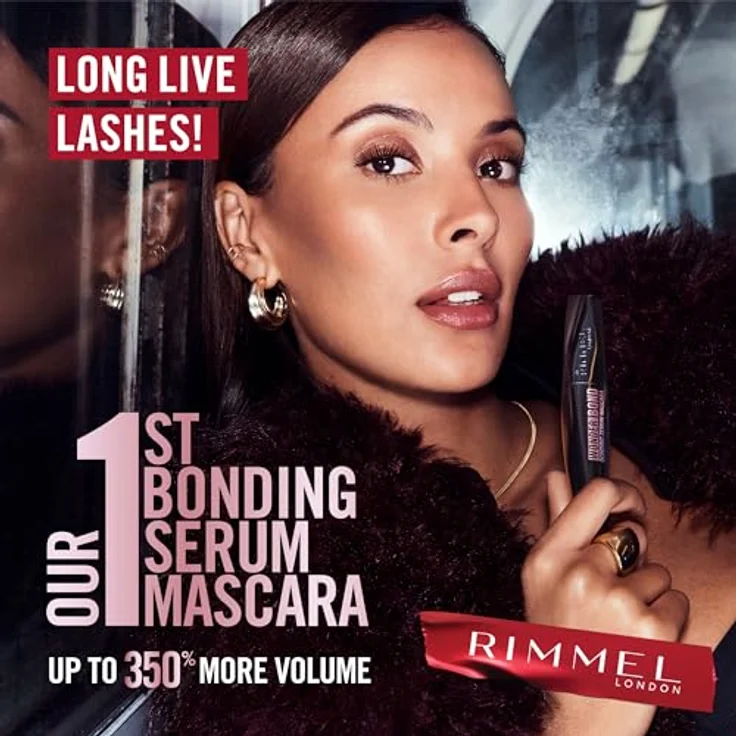 Rimmel Wonder'Bond, 001 Black, Mascara, Verlängerung, Mascara, Serum, tropft nicht, ohne Pakete, stärkt die Keratinstrukturen, 11 ml – Bild 4