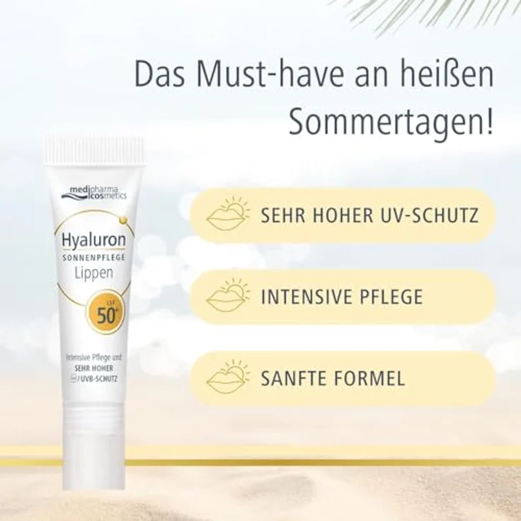 Dr. Theiss HYALURON SONNENPFLEGE Lippenbalsam LSF 50+, 7 ml – Bild 4