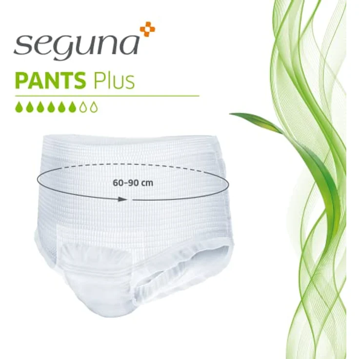 Seguna SEGUNA Pants Plus, Inkontinenz Pants, Windelhosen für Erwachsene, Frauen, Männer, Inkontinenzhosen bei Blasenschwäche, Saugleistung 1.220 ml, S (Sparpaket 3 x 20 Stück) – Bild 4