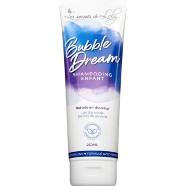 Les secrets de Loly Bubble Dream Shampooing Enfant, mildes Shampoo mit 98,6 % natürlichen Inhaltsstoffen, 250 ml – Bild 1