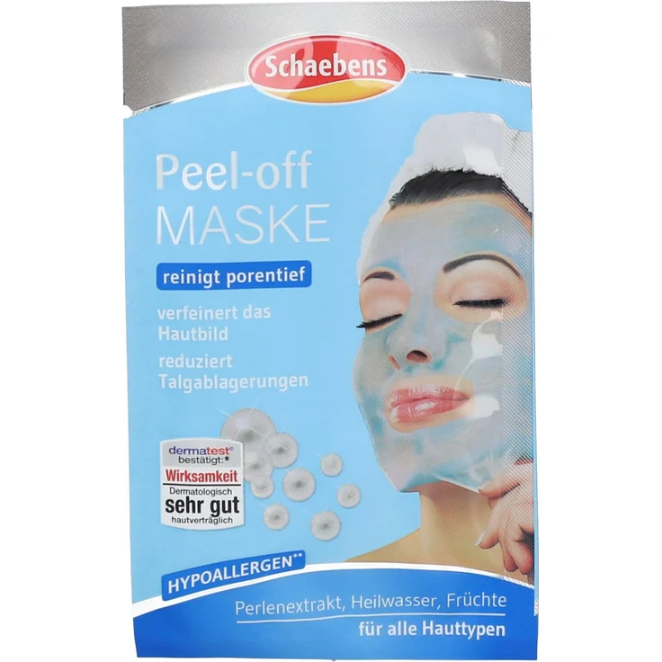 Schaebens Peel-Off Maske 15 ml, Gesichtsmaske für alle Hauttypen, verfeinert das Hautbild
