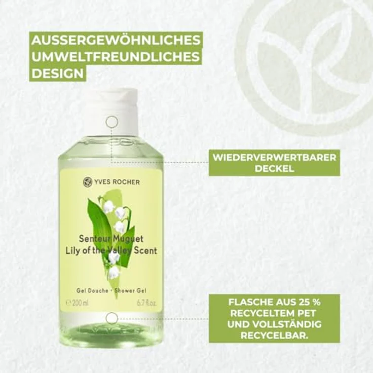 Yves Rocher Lily of the Valley Duschgel, sanfte Reinigung und Feuchtigkeitspflege, 200 ml – Bild 6