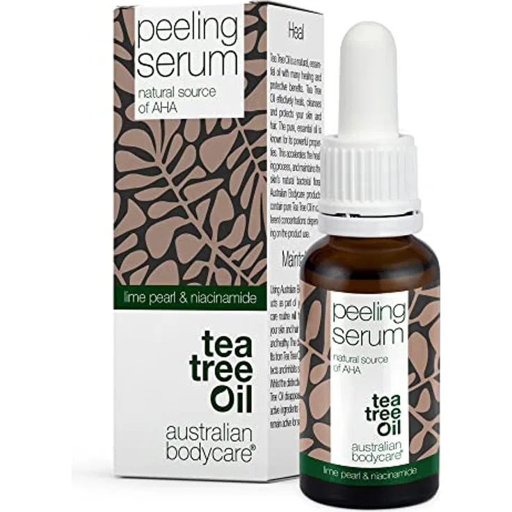 Natürliches AHA Peeling serum – AHA Fruchtsäurepeeling und Niacinamid mindert Rötungen und Irritationen, 100% vegan serum geeignet für unreine & empfindliche Haut, 30 ml