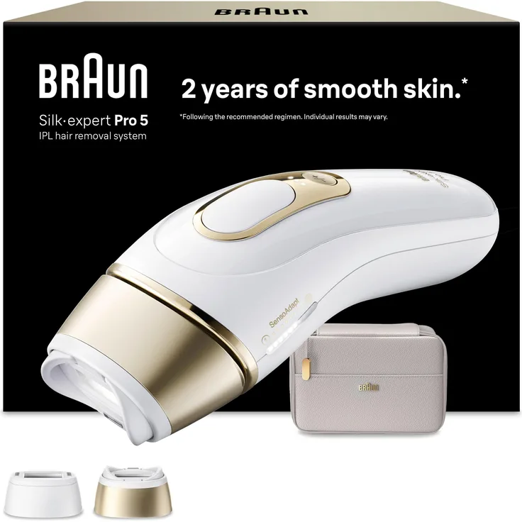Braun Silk-expert Pro IPL PL5210, IPL-Haarentfernungsgerät mit 400.000 Lichtimpulsen, Hauttyperkennung und Präzisionsaufsatz
