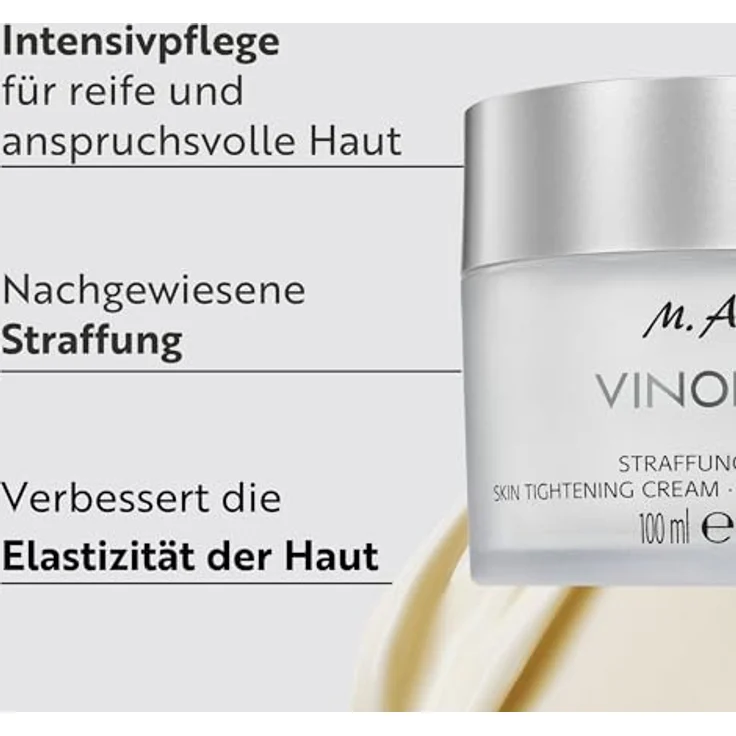 M. Asam VINOLIFT Straffungscreme (100ml) – Anti-Aging Gesichtscreme für trockene Haut, mit Traubenstammzellen, verkapseltem OPC, Resveratrol & Vitamin E, reduziert Linien & Falten – Bild 2