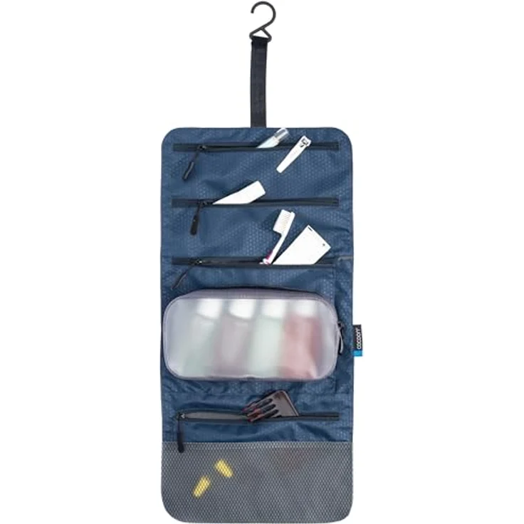 Cocoon Minimalist, Necessaire für Reisen mit herausnehmbarer Plastiktasche, blau – Bild 4