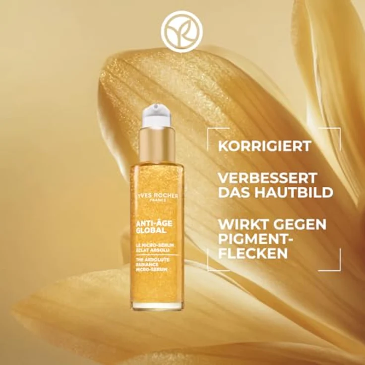 Yves Rocher Anti-Âge Global Mikro-Serum, Gesichtsserum mit 40.000 Mikroperlen und Pro-Radiance7 Technologie, 30 ml – Bild 2