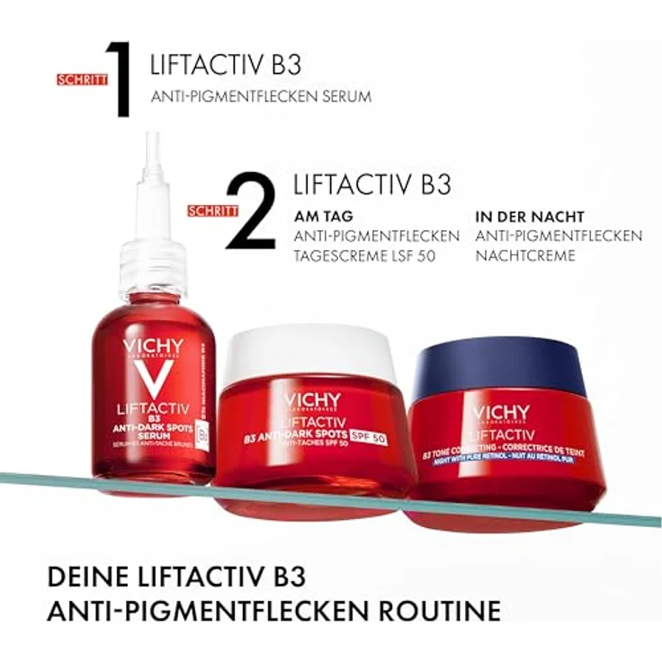 VICHY Liftactiv B3 Anti-Pigmentflecken Retinol Nachtcreme, Regenerierend und straffend, mit Vitamin B3 und purem Retinol, 50 ml – Bild 5